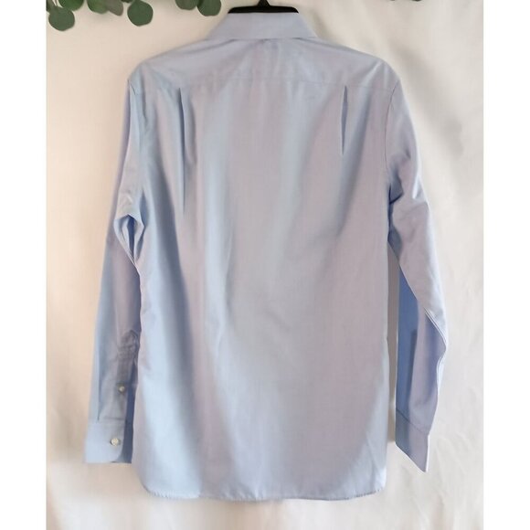 J. Crew Thompson Shirtings Men's Blue Dress Shirt S 14-14.5 Excellent - Picture 2 of 5